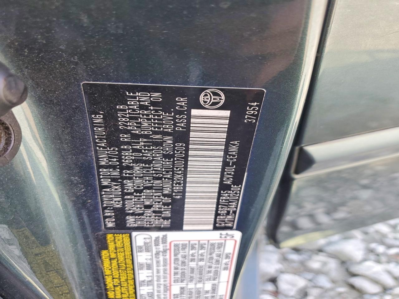 2005 TOYOTA CAMRY LE photo 23