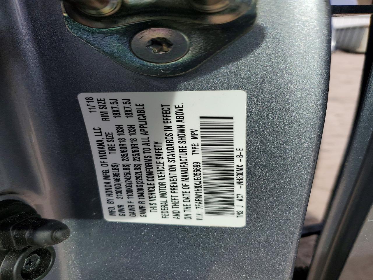 2018 HONDA CR-V EXL photo 13