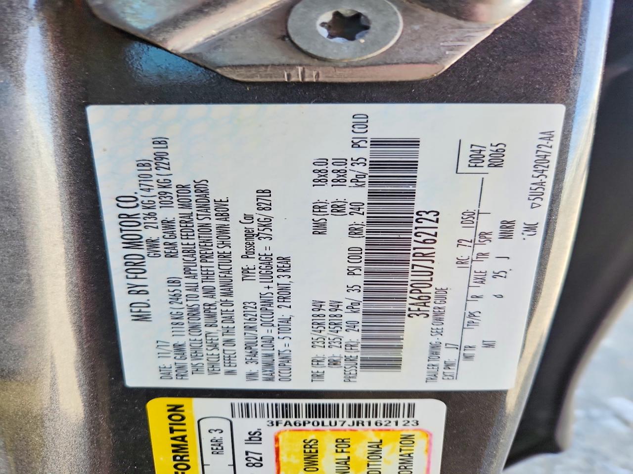 2018 FORD FUSION SE HYBRID photo 23