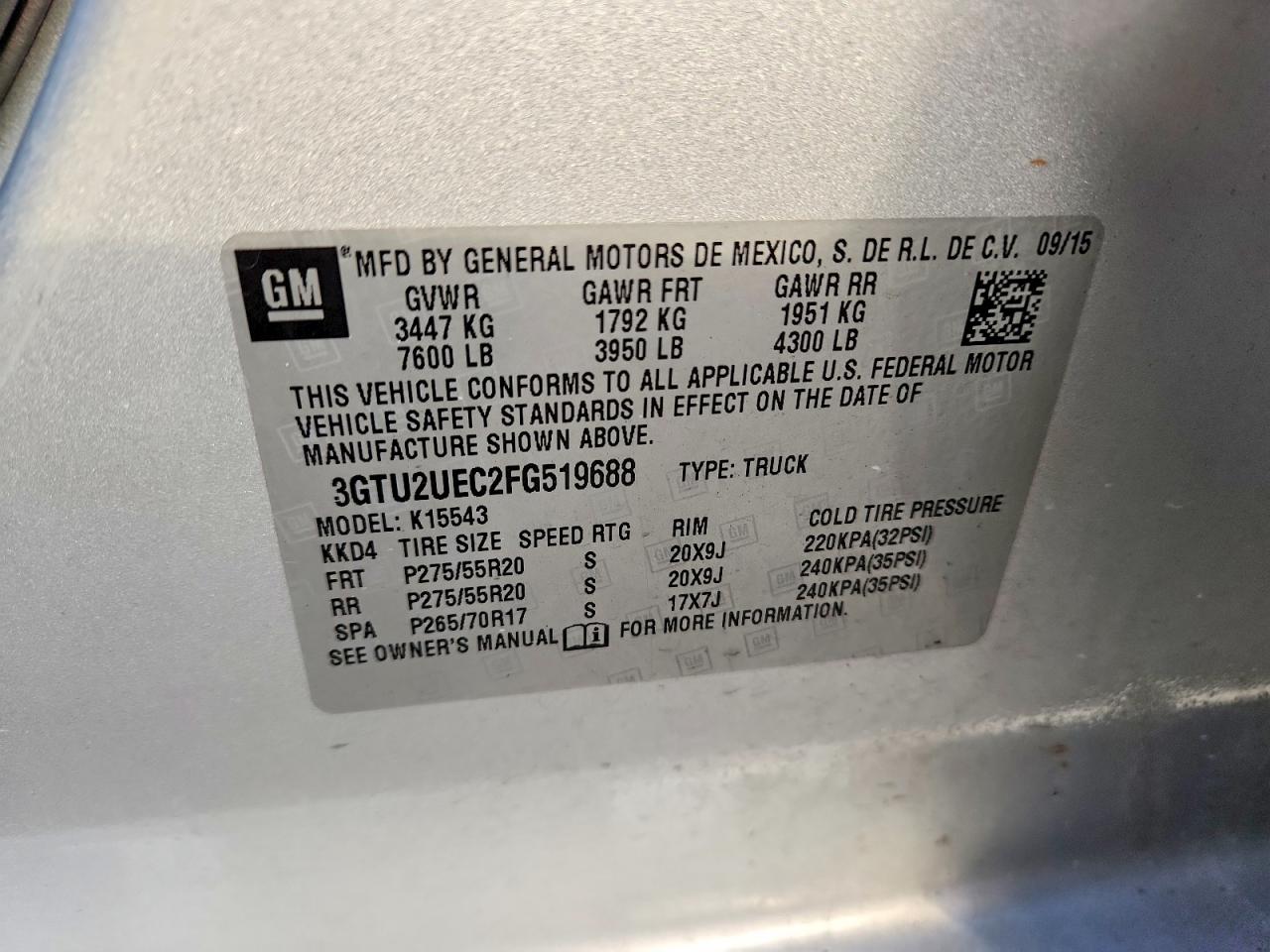 2015 GMC SIERRA K1500 SLE photo 34