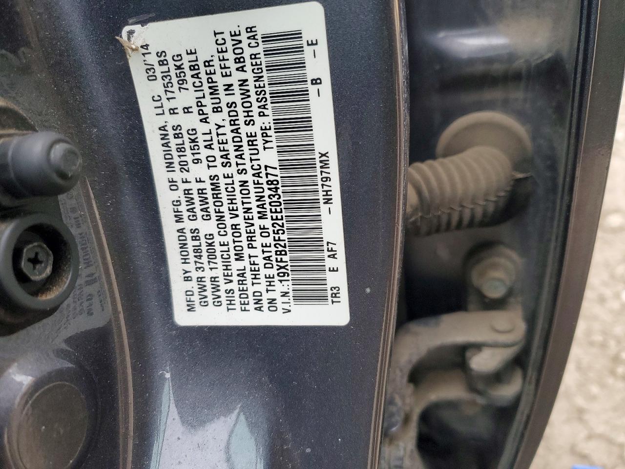 2014 HONDA CIVIC LX photo 34