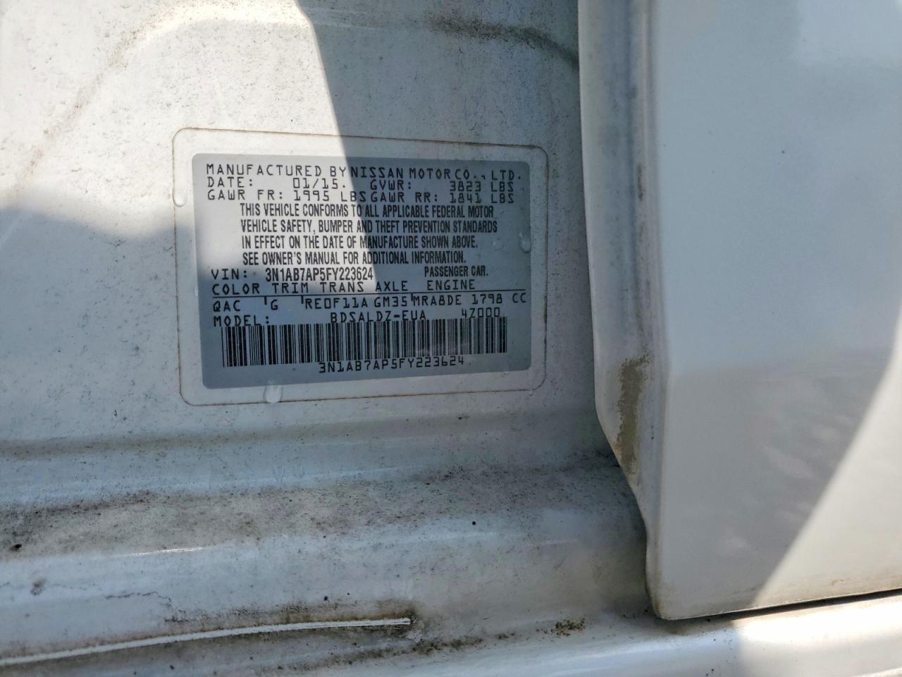 2015 NISSAN SENTRA SV photo 37