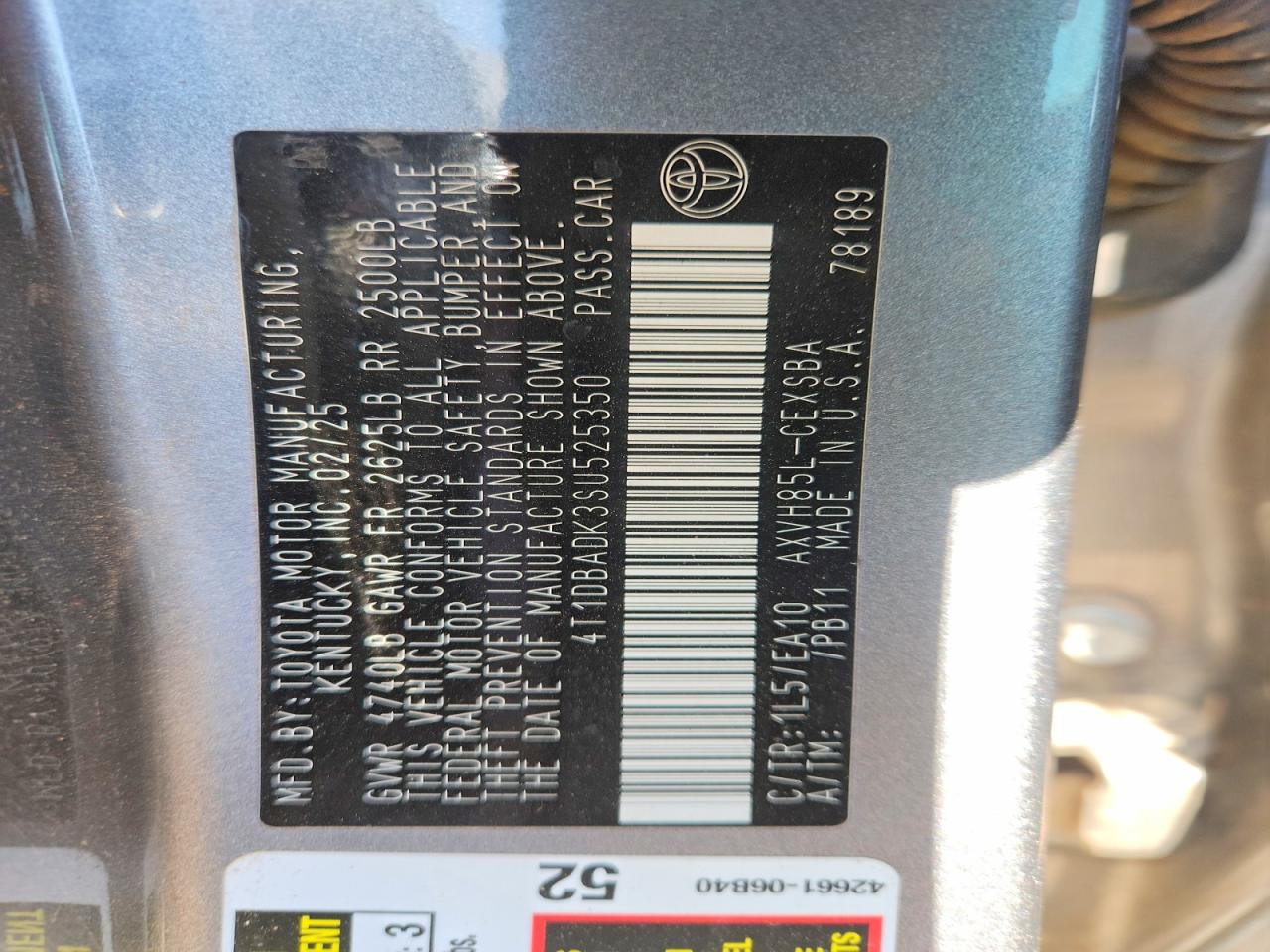 2025 TOYOTA CAMRY SE photo 12