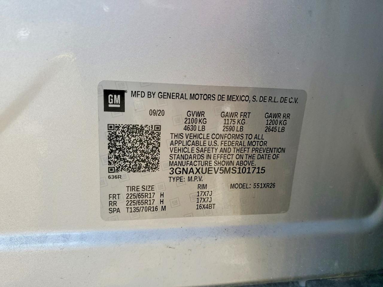 2021 CHEVROLET EQUINOX LT photo 25