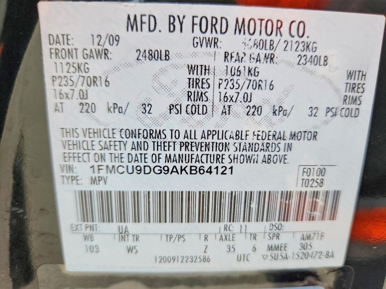 2010 FORD ESCAPE XLT photo 13