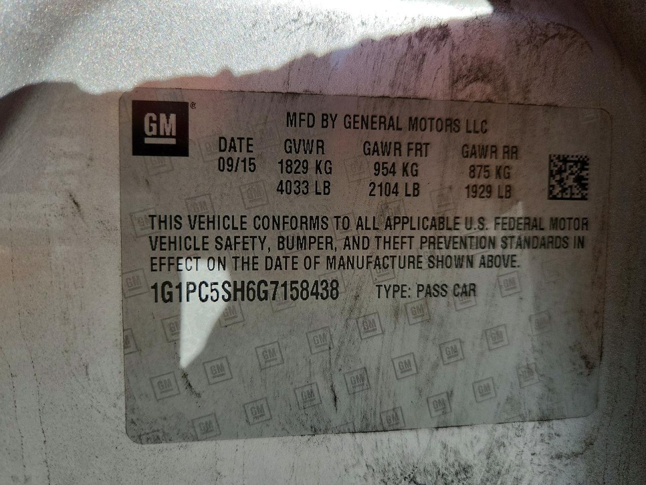 2016 CHEVROLET CRUZE LIMITED LS photo 12