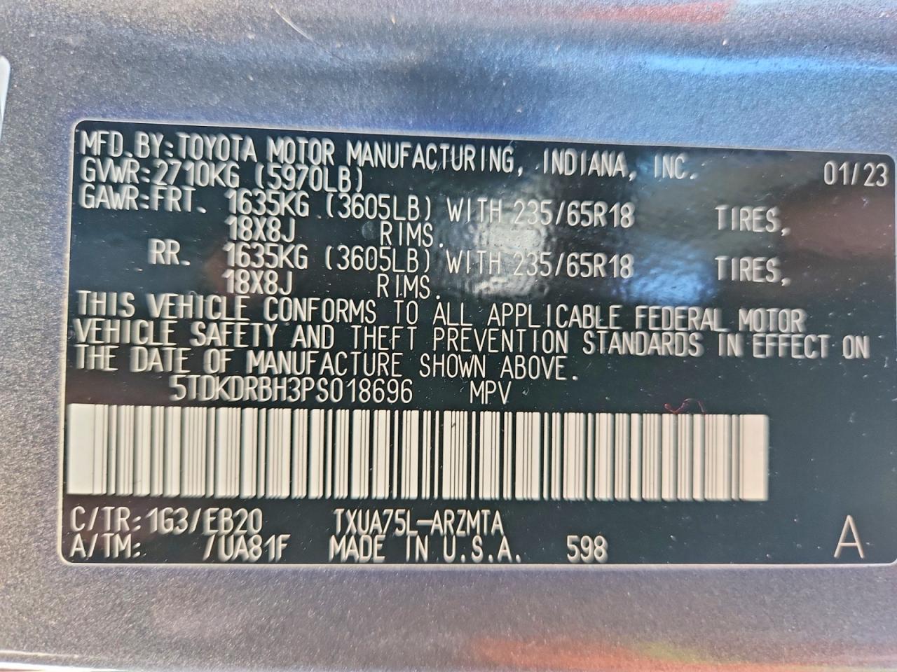 2023 TOYOTA HIGHLANDER XLE photo 25