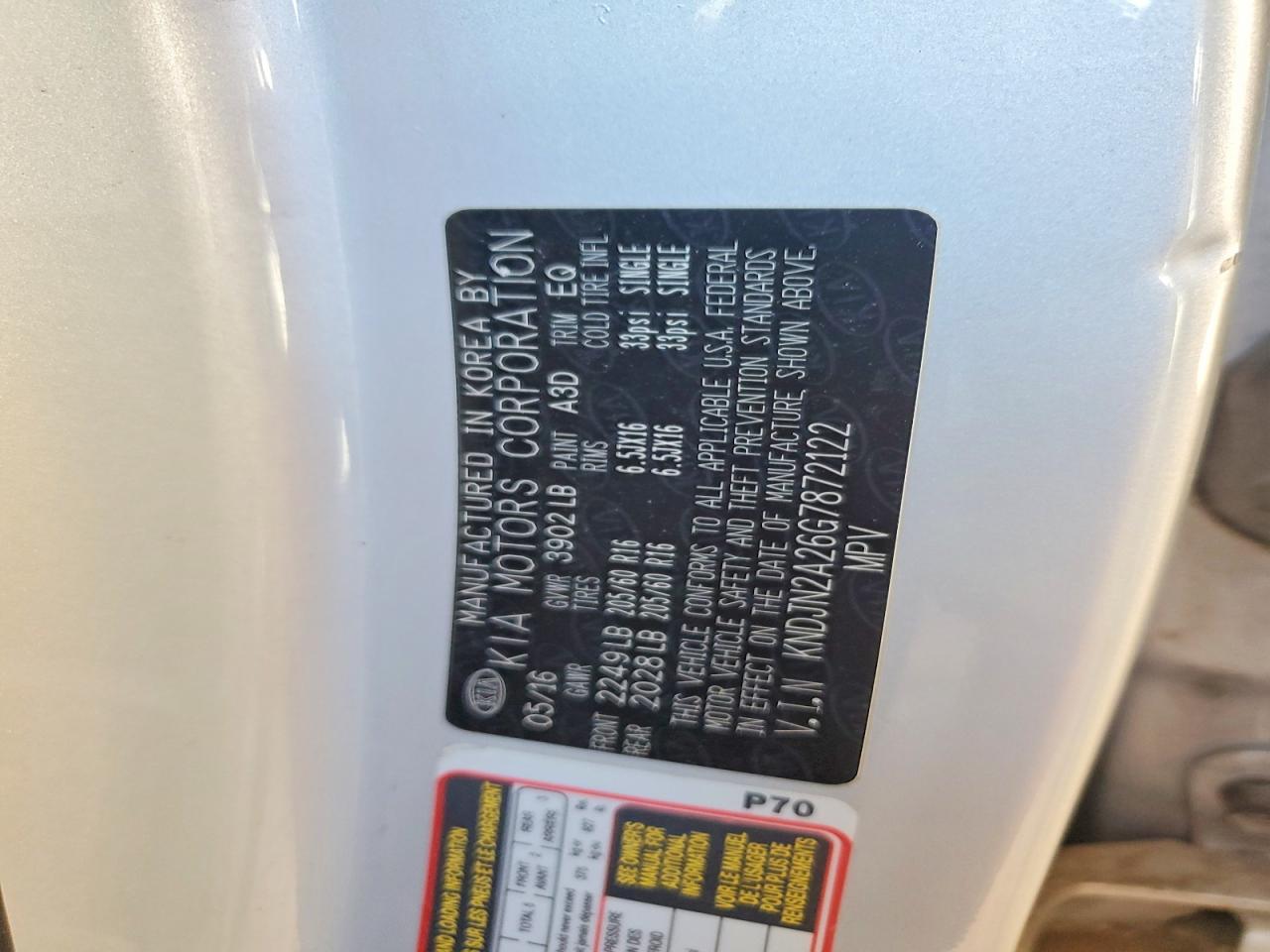 2016 KIA SOUL BASE photo 23