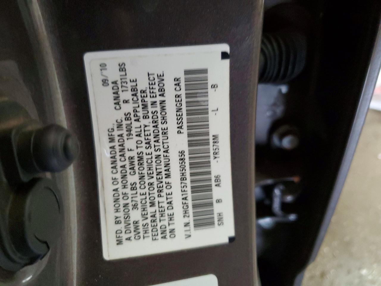 2011 HONDA CIVIC LX photo 37