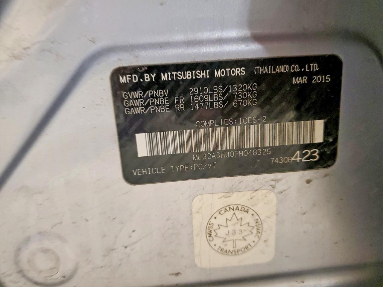 2015 MITSUBISHI MIRAGE DE photo 23