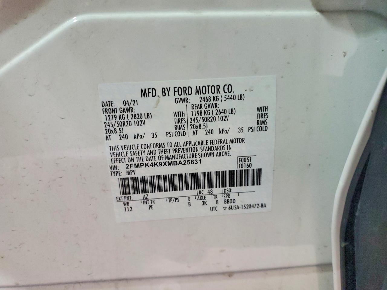 2021 FORD EDGE TITANIUM photo 13