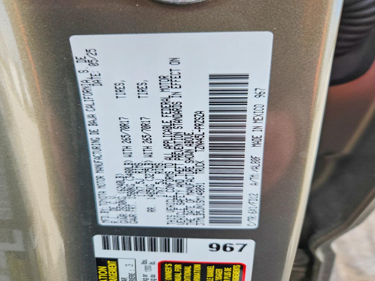 2025 TOYOTA TACOMA TRD OFF-ROAD photo 12