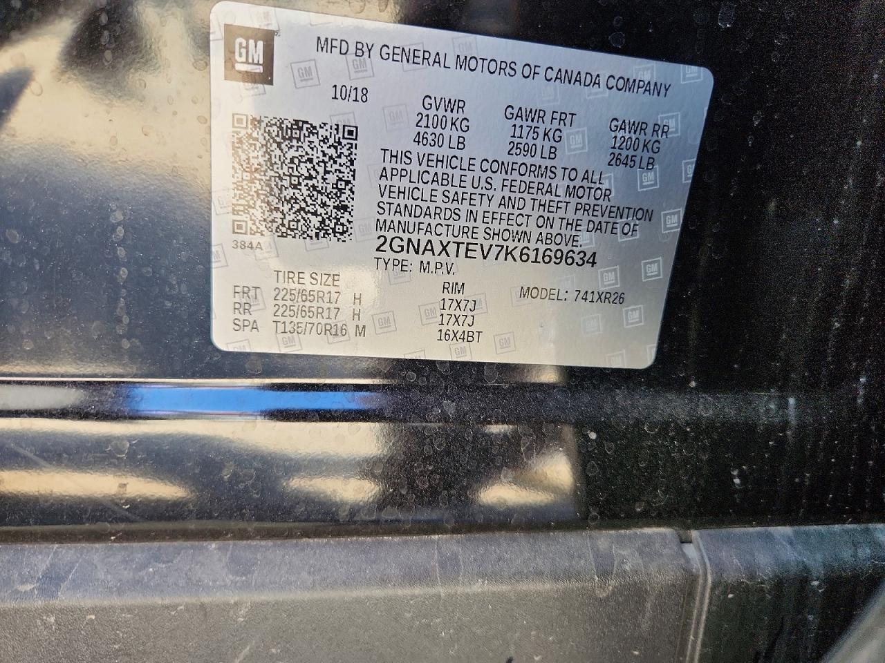 2019 CHEVROLET EQUINOX LT photo 13