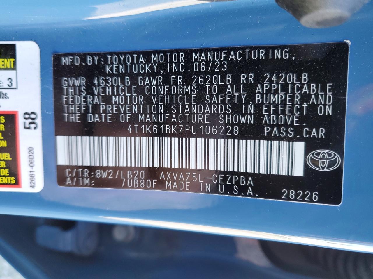 2023 TOYOTA CAMRY XSE photo 12