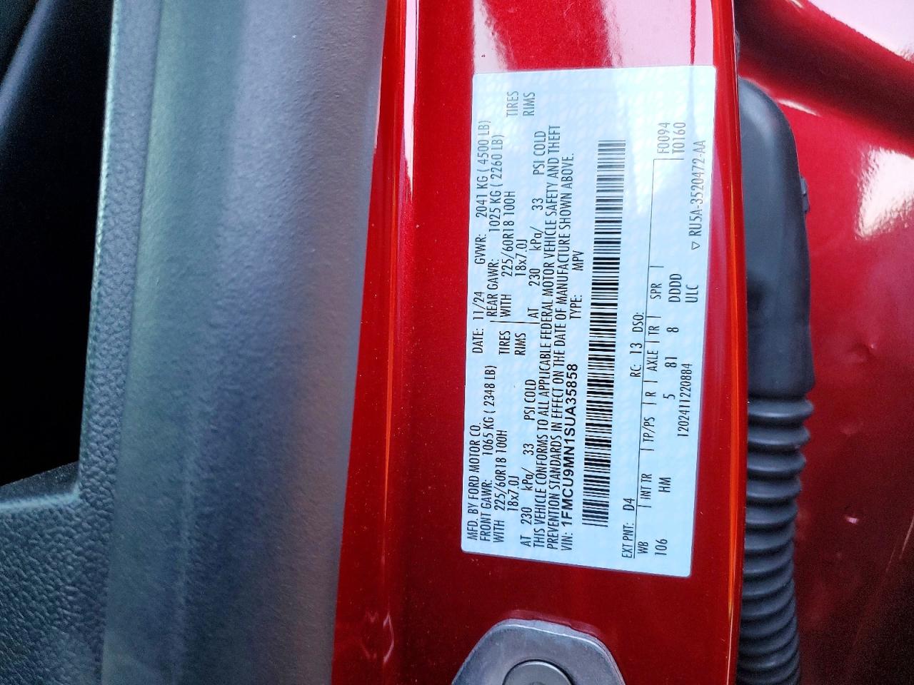 2025 FORD ESCAPE ST LINE photo 25