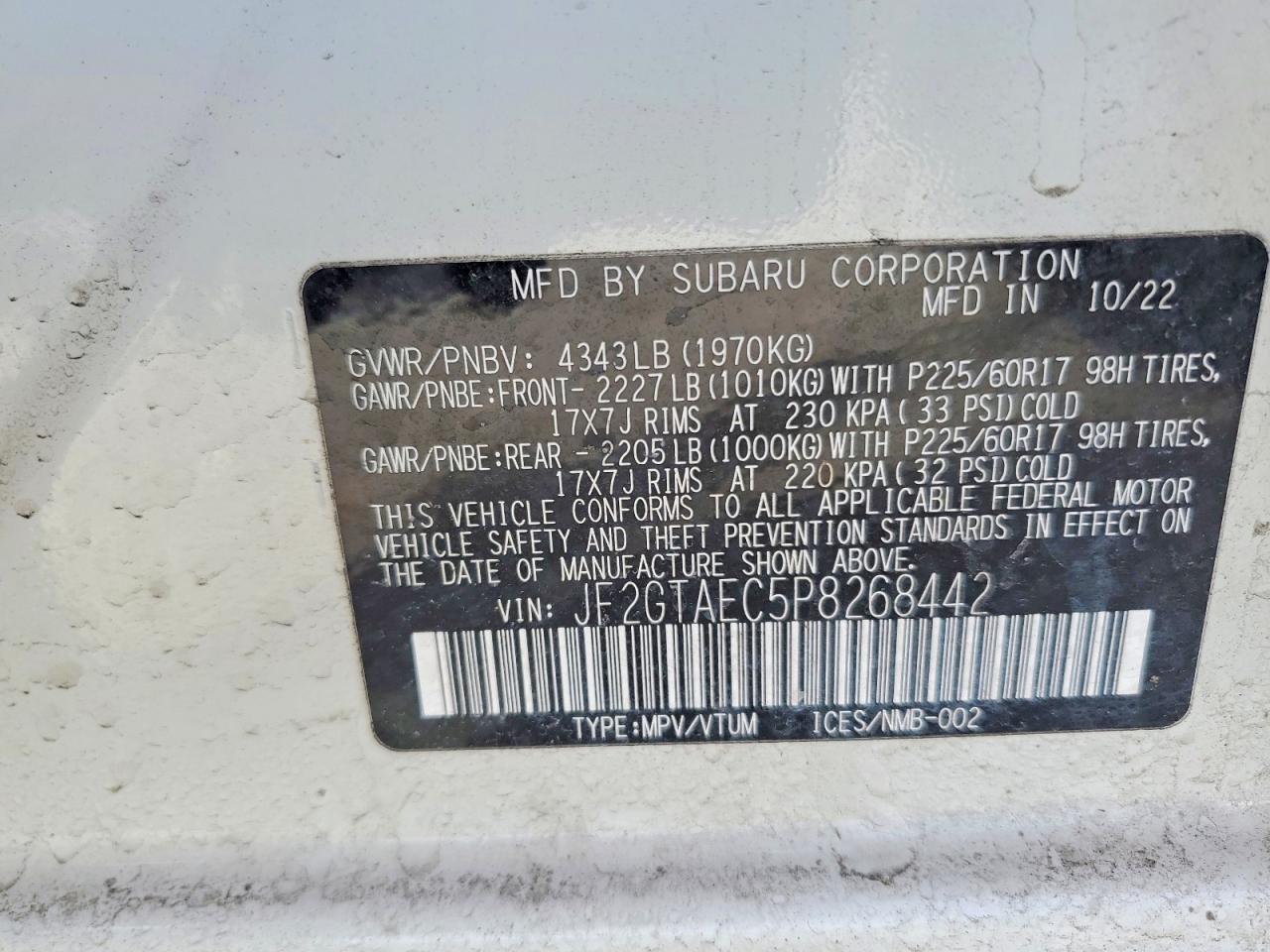 2023 SUBARU CROSSTREK PREMIUM photo 25