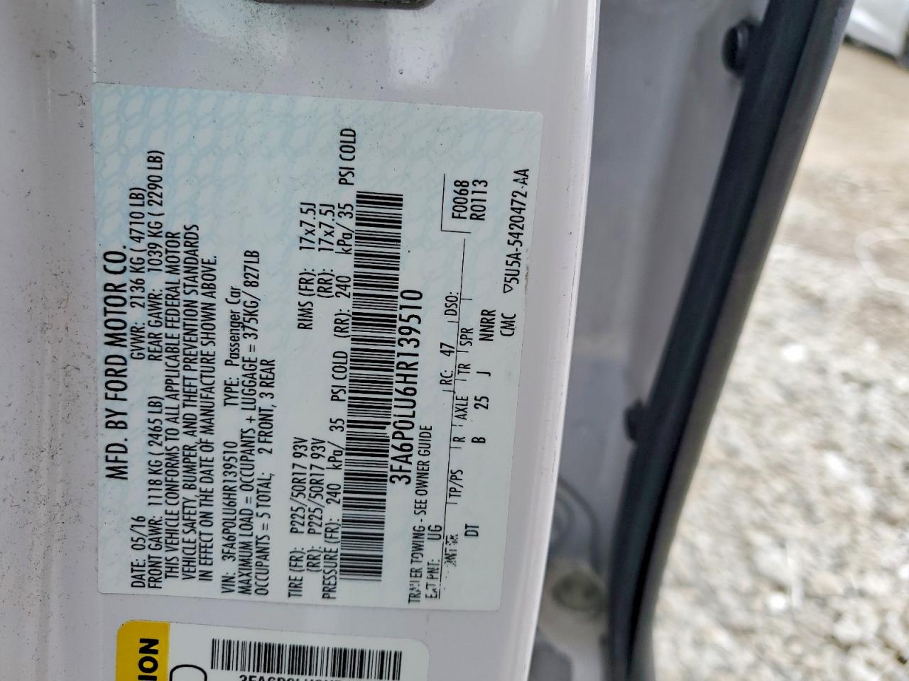 2017 FORD FUSION SE HYBRID photo 12