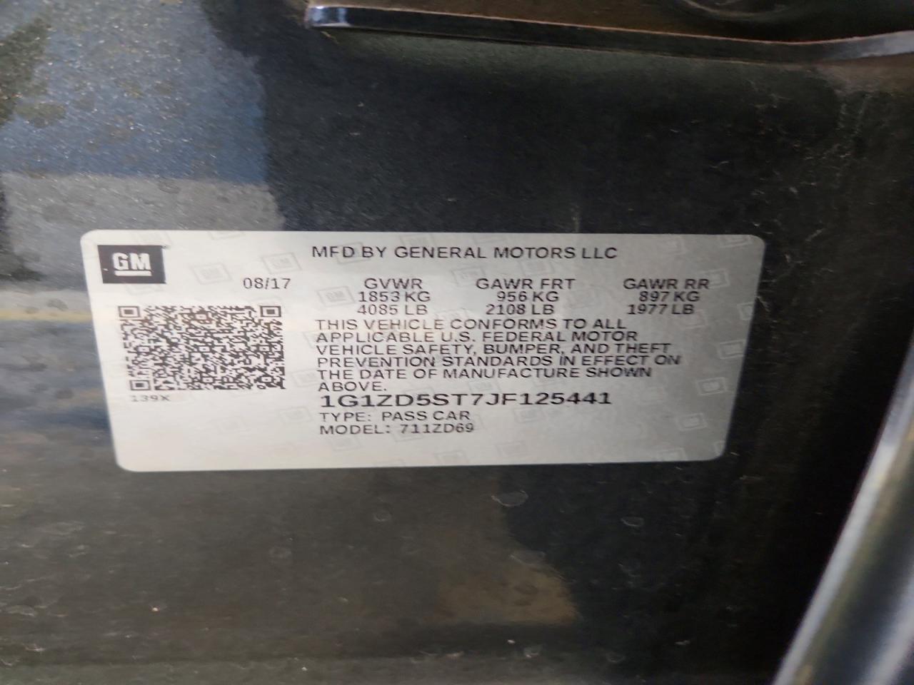 2018 CHEVROLET MALIBU LT photo 12