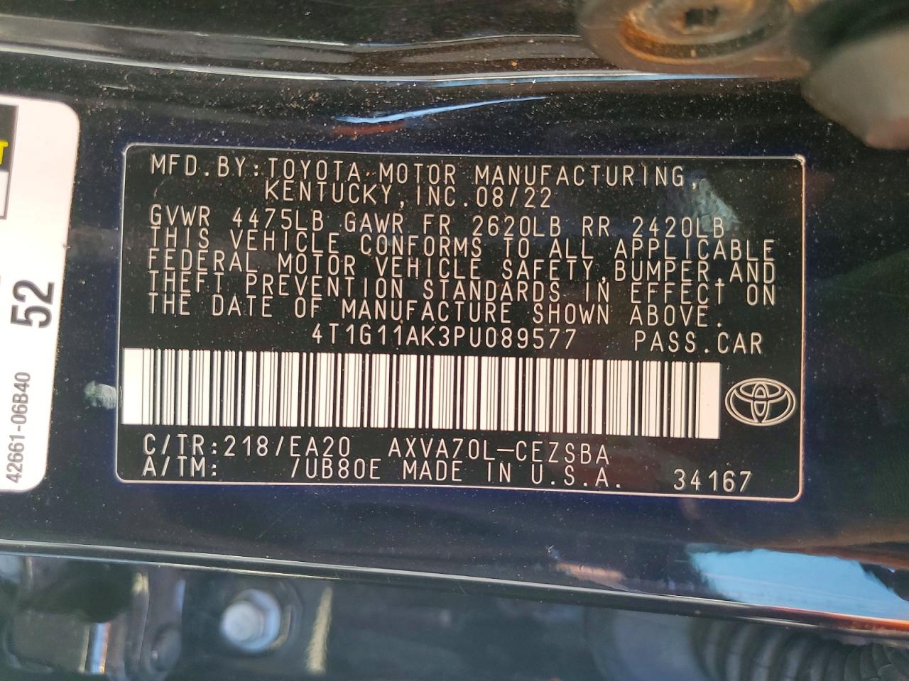 2023 TOYOTA CAMRY SE photo 25