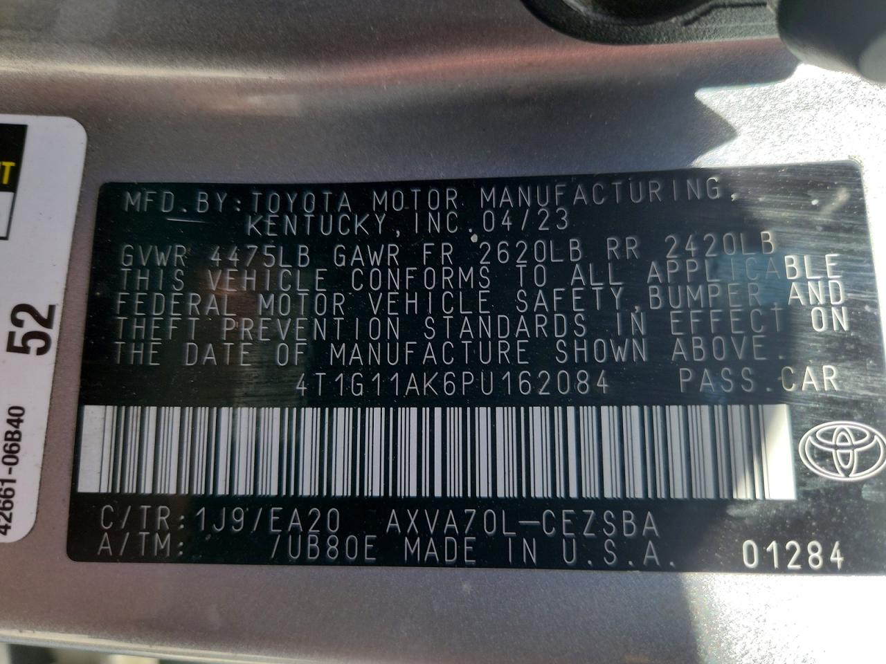 2023 TOYOTA CAMRY SE photo 37