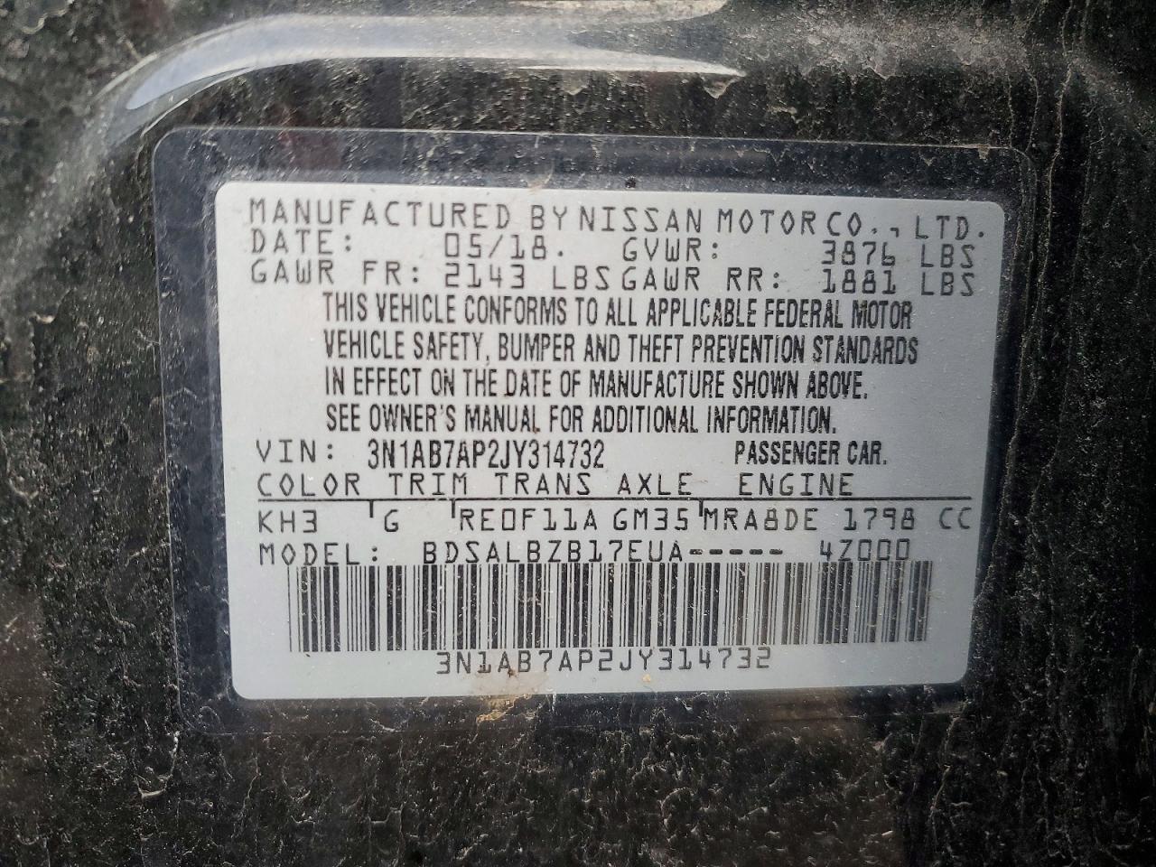 2018 NISSAN SENTRA S photo 12