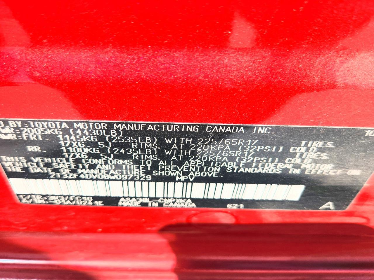 2011 TOYOTA RAV4 BASE photo 13