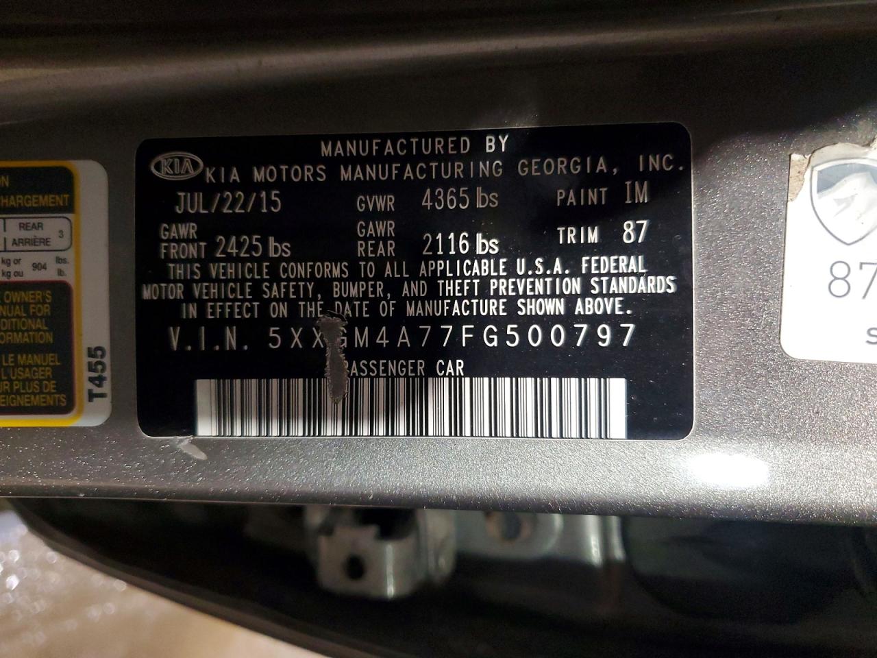 2015 KIA OPTIMA LX photo 23