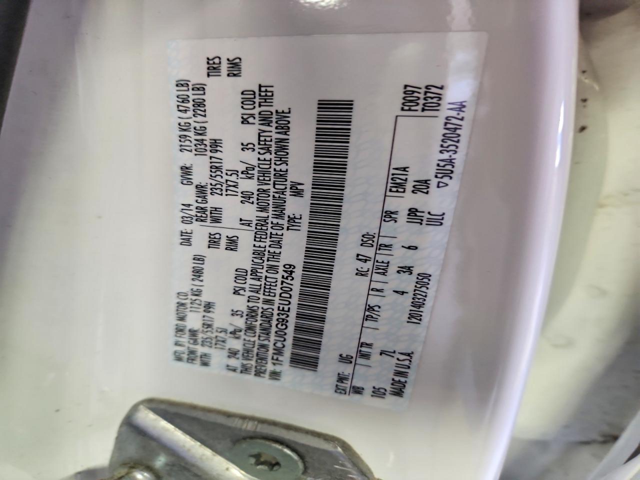 2014 FORD ESCAPE SE photo 13