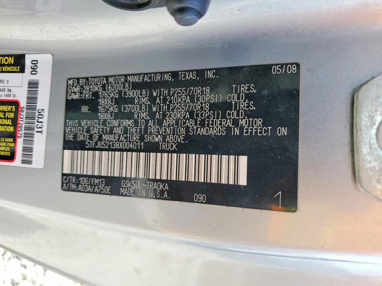 2008 TOYOTA TUNDRA photo 23