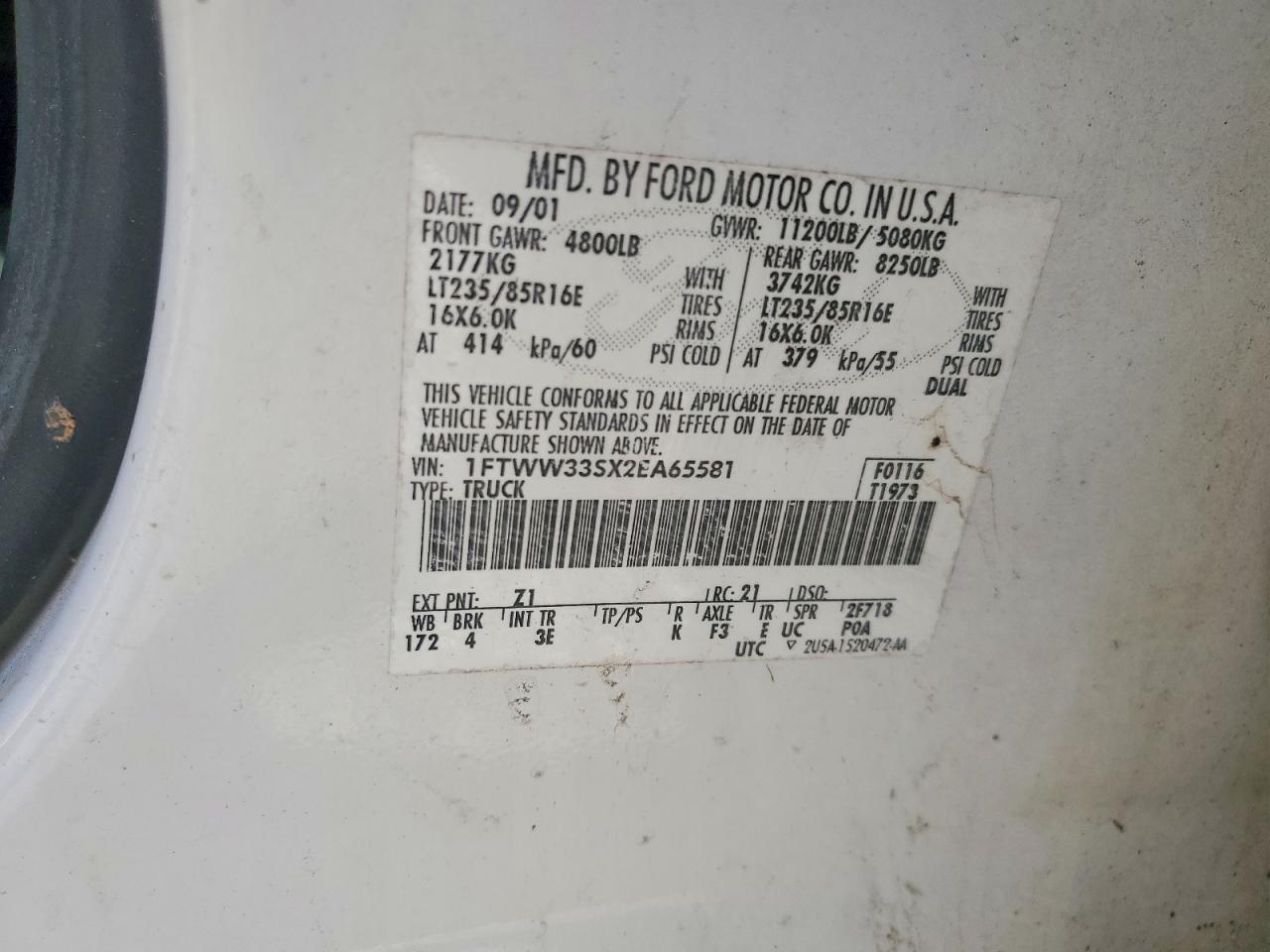 2002 FORD F350 photo 23