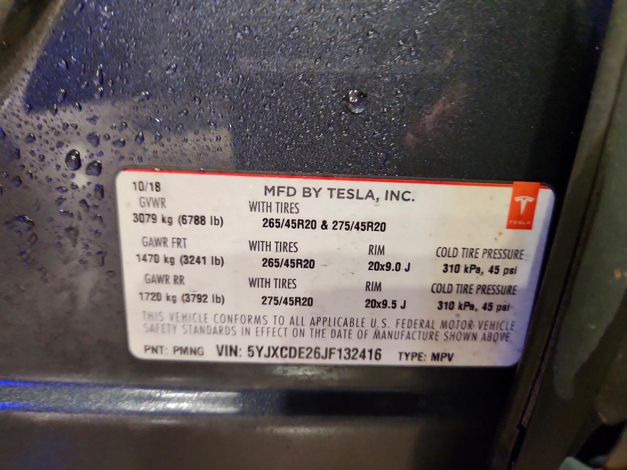 2018 TESLA MODEL X photo 13