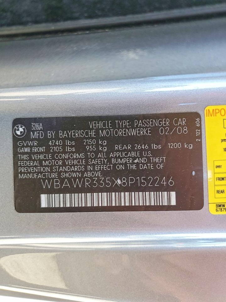 2008 BMW 328 I SULEV photo 12