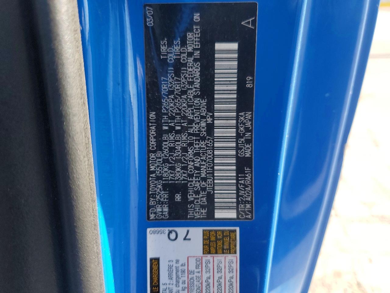 2007 TOYOTA FJ CRUISER BASE photo 13