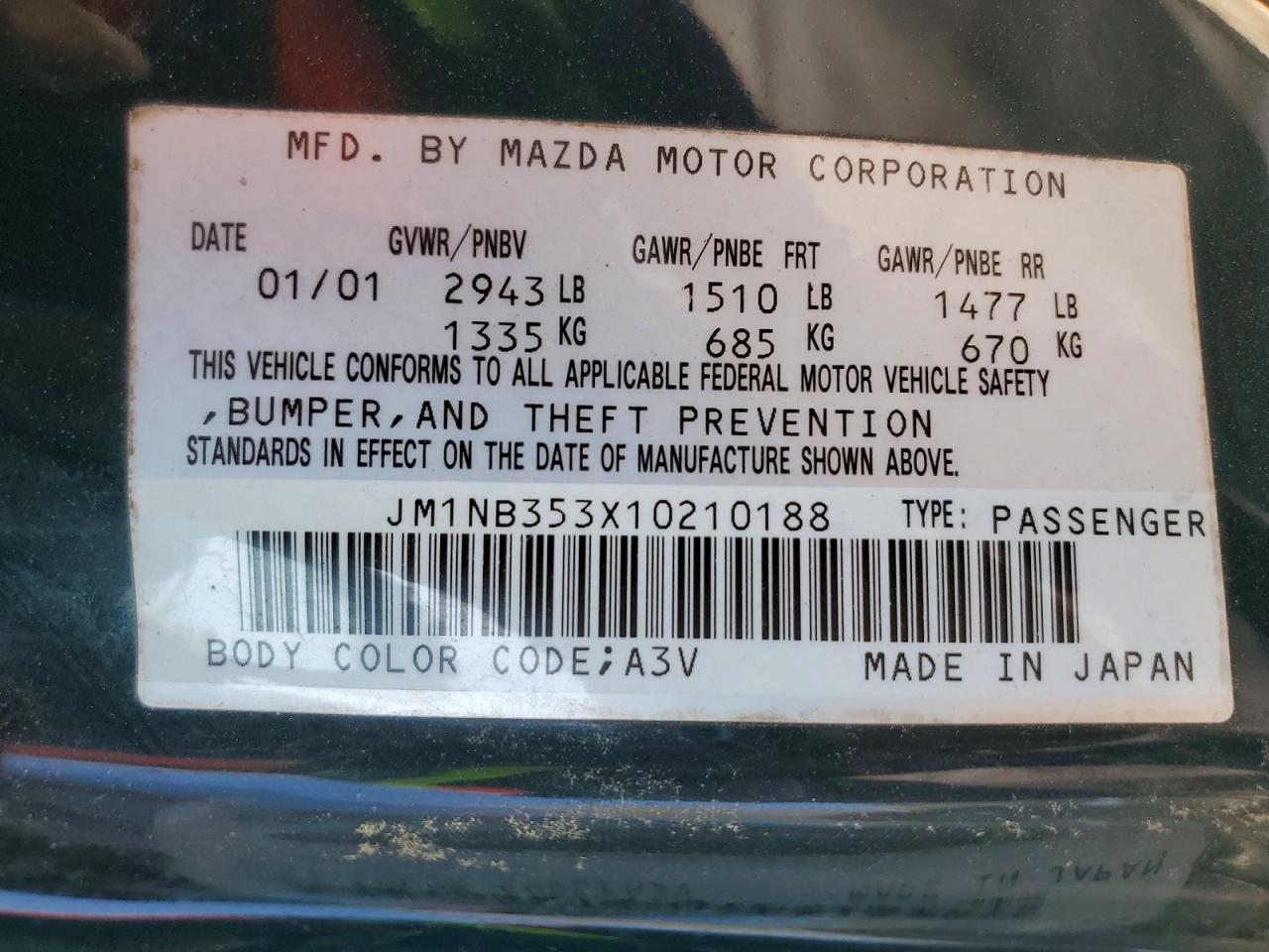 2001 MAZDA MX-5 MIATA BASE photo 12