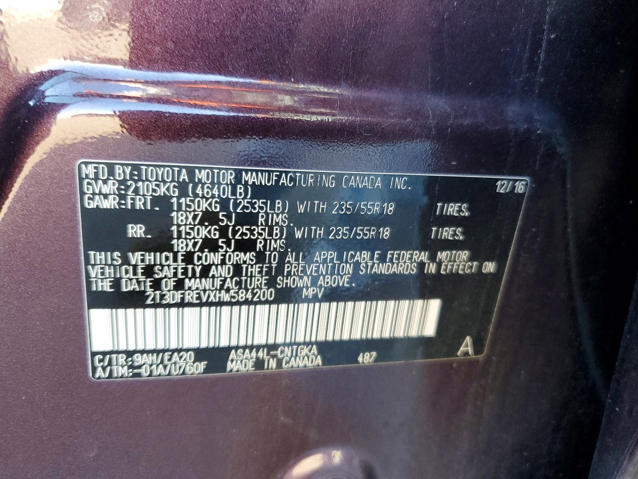 2017 TOYOTA RAV4 LIMITED photo 27