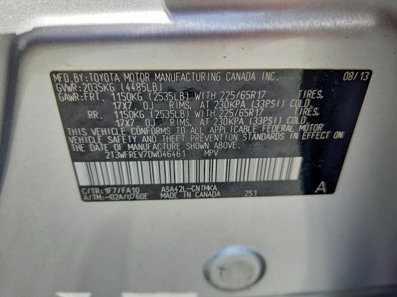 2013 TOYOTA RAV4 photo 34