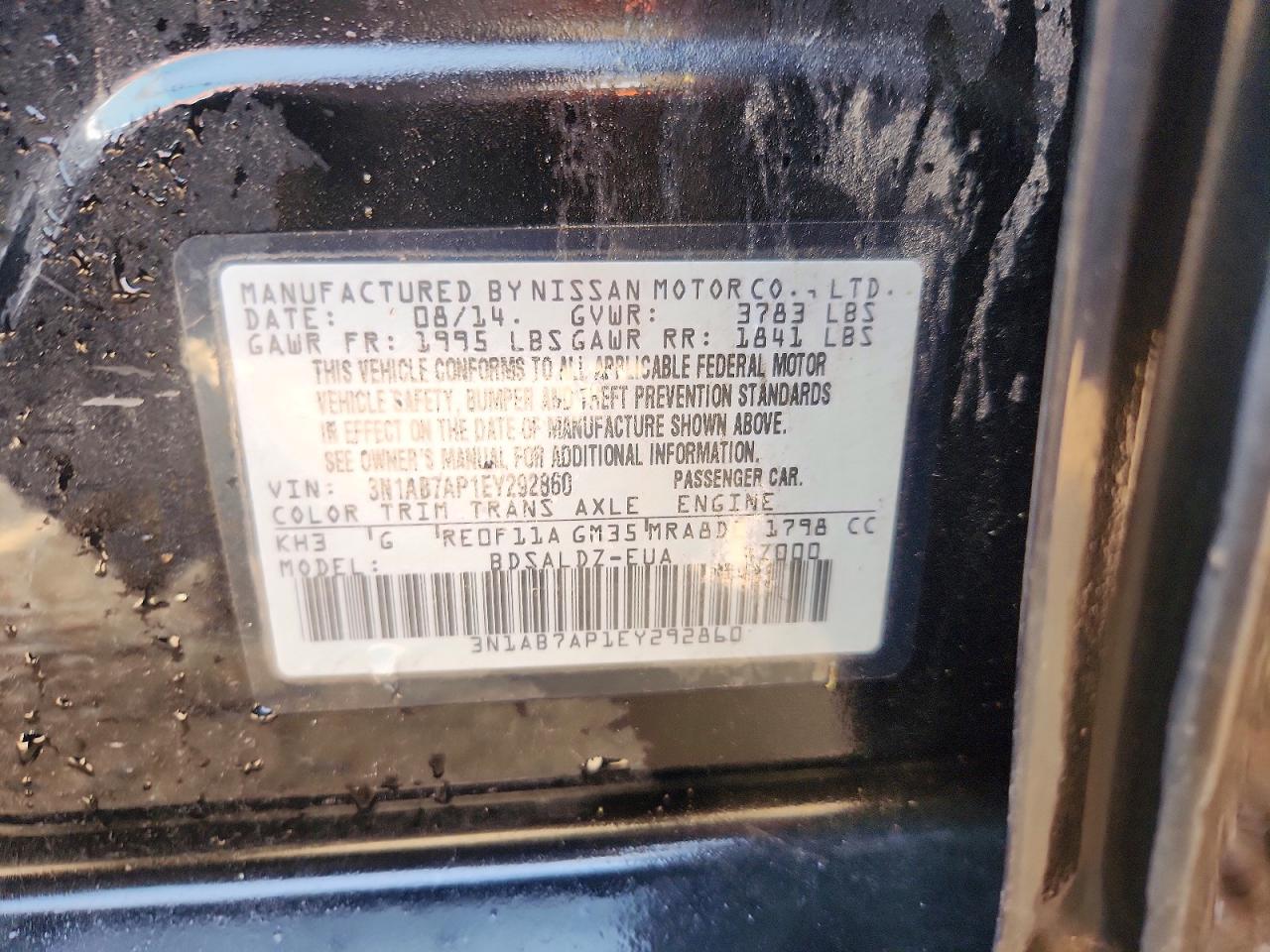 2014 NISSAN SENTRA SV photo 34