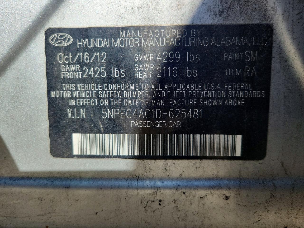 2013 HYUNDAI SONATA LIMITED photo 23