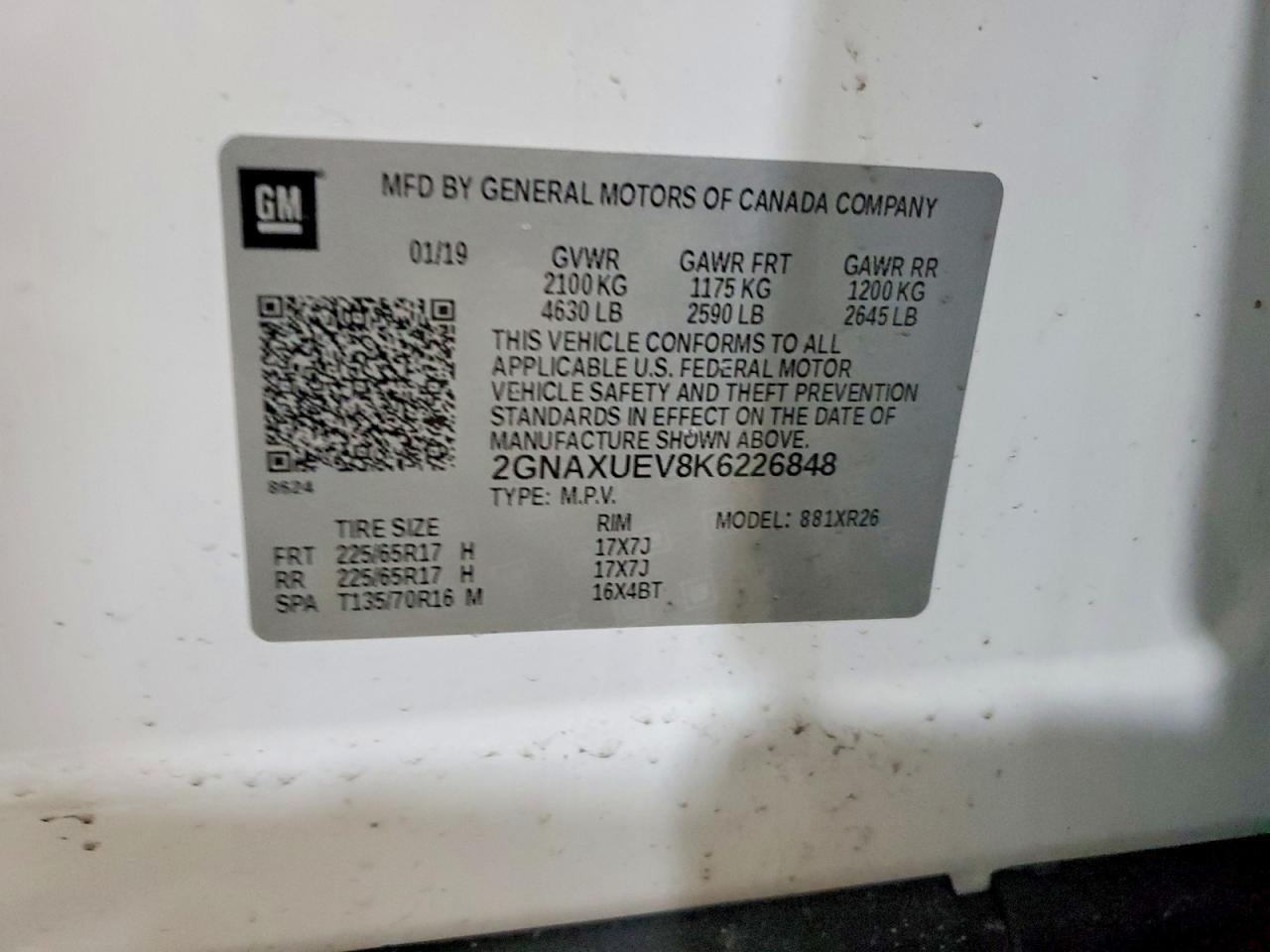 2019 CHEVROLET EQUINOX LT photo 37