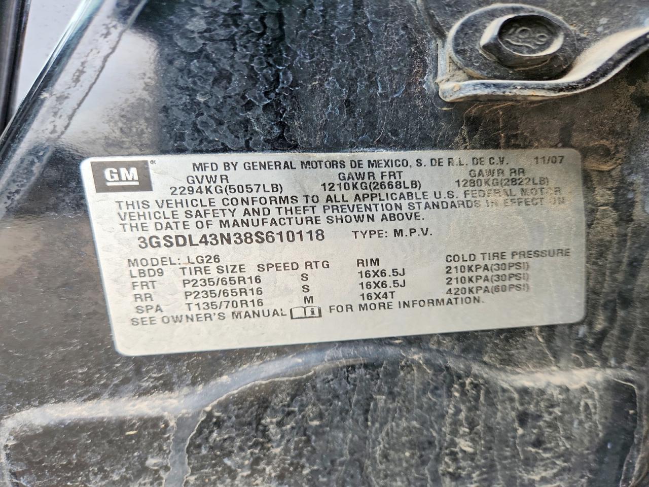 2008 SATURN VUE XE photo 25