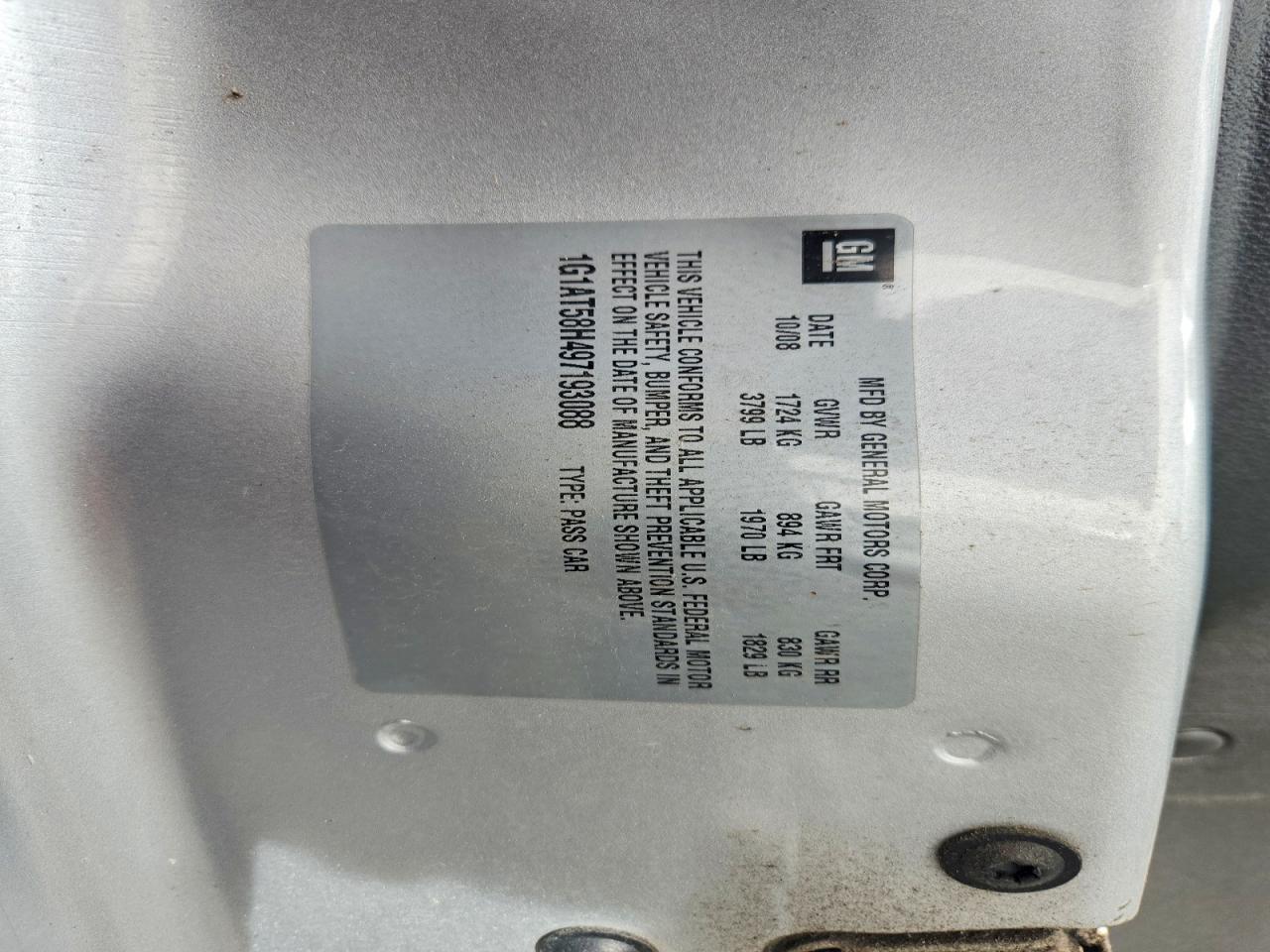 2009 CHEVROLET COBALT LT photo 12