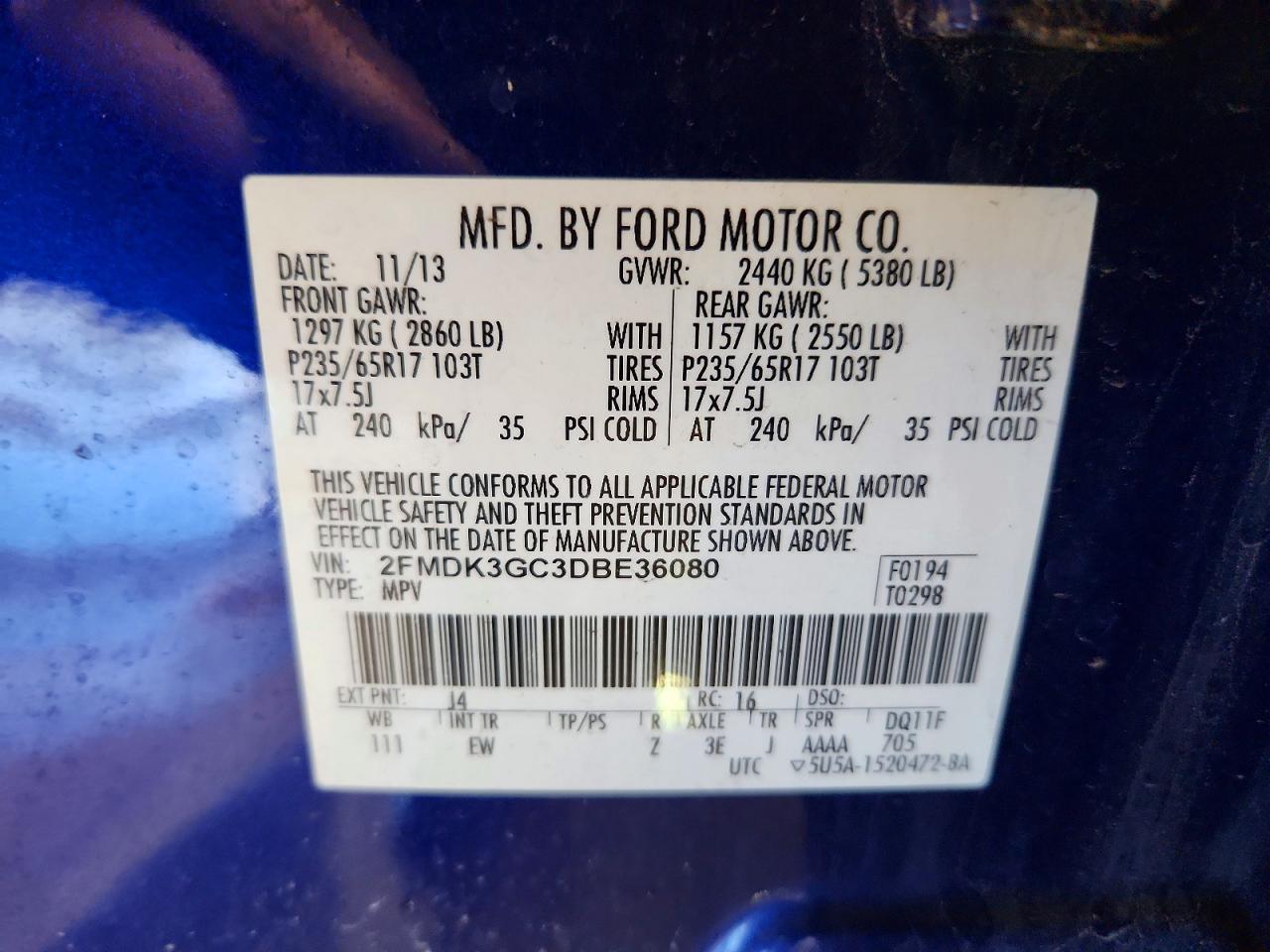 2013 FORD EDGE SE photo 25