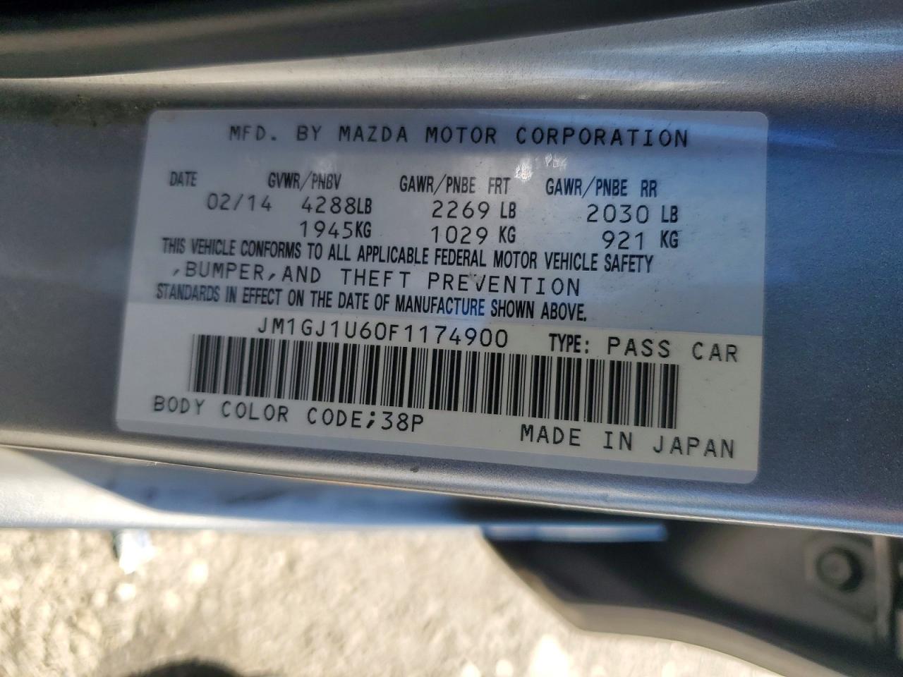 2015 MAZDA 6 SPORT photo 34
