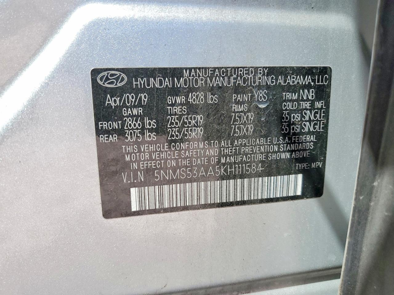 2019 HYUNDAI SANTA FE ULTIMATE 2.0T photo 37