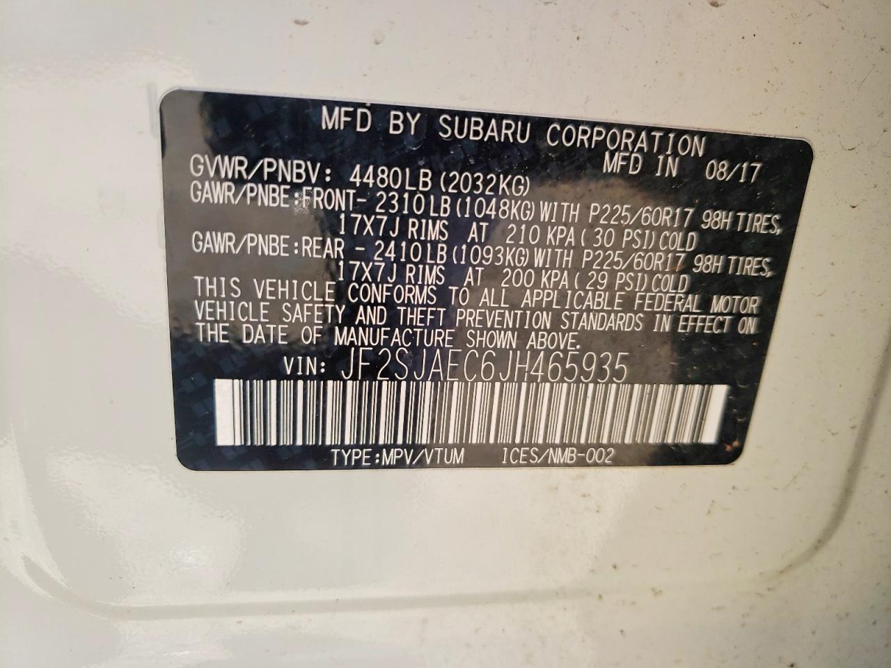 2018 SUBARU FORESTER 2.5I PREMIUM photo 25