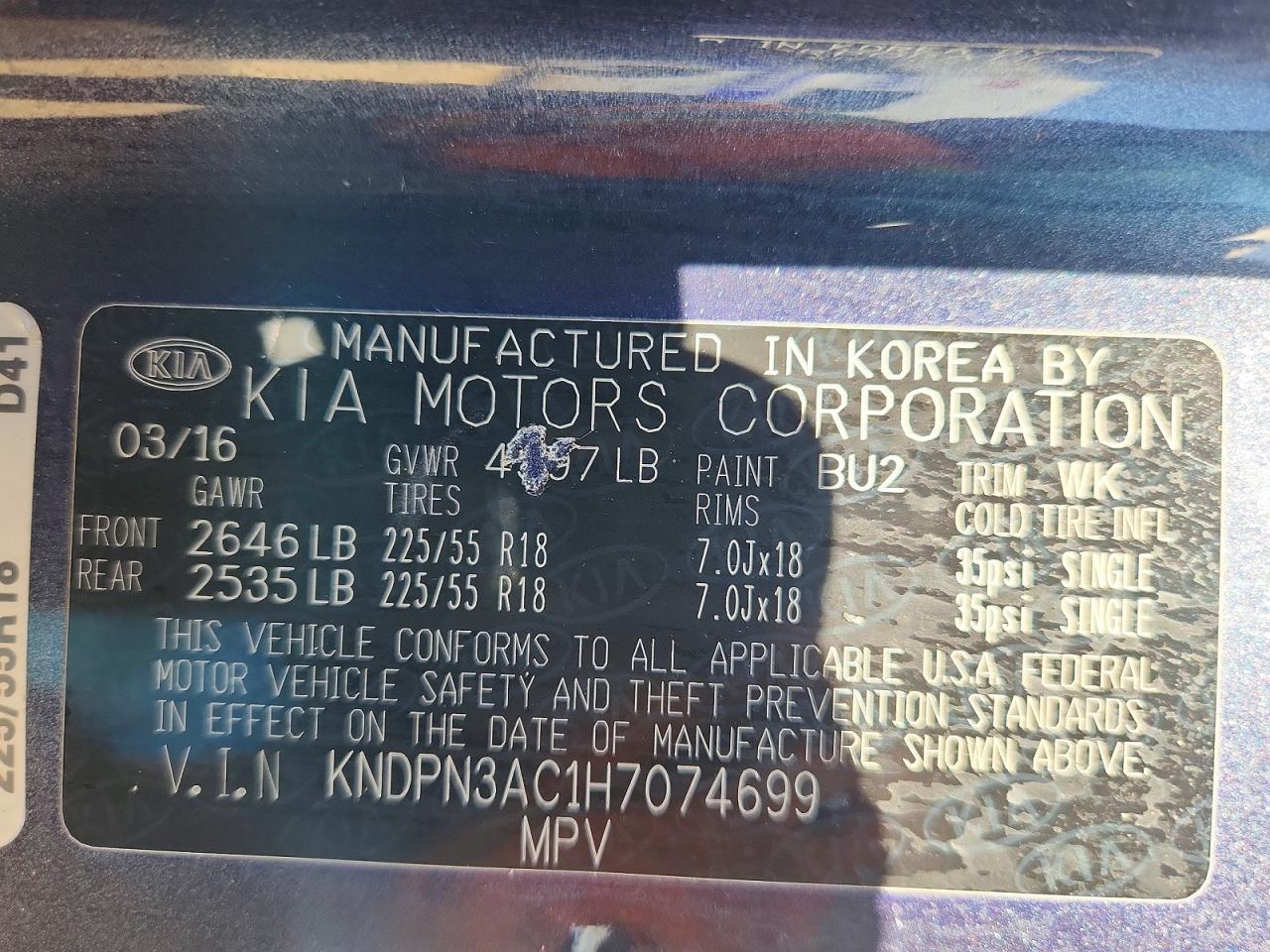 2017 KIA SPORTAGE EX photo 13