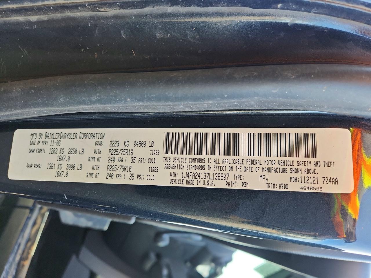 2007 JEEP WRANGLER X photo 37