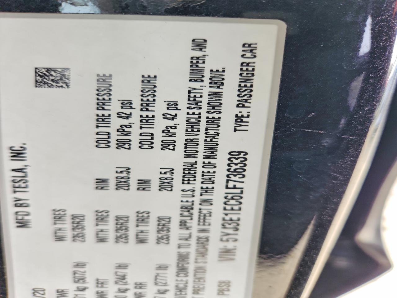 2020 TESLA MODEL 3 photo 25