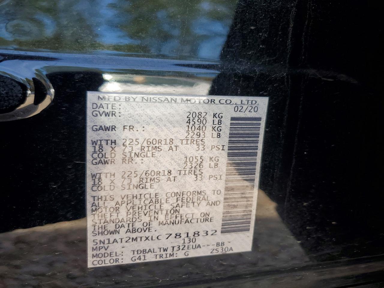 2020 NISSAN ROGUE SV photo 37