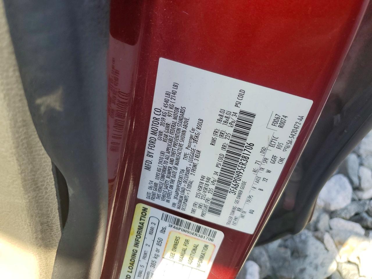 2014 FORD FUSION SE photo 25